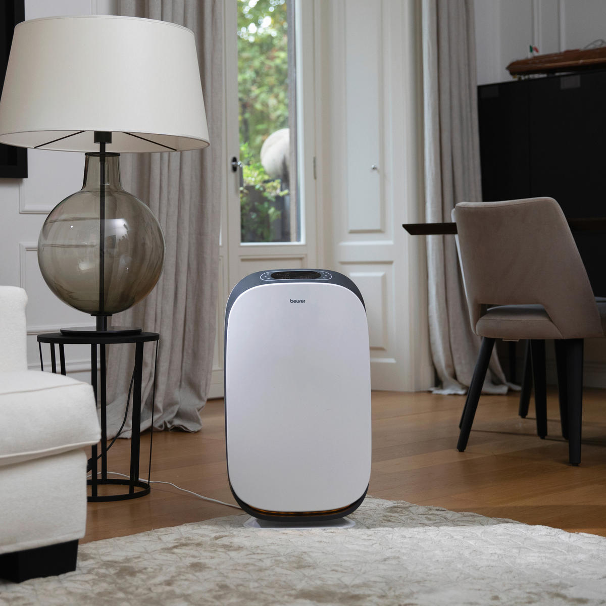 App gesteuerter Luftreiniger - Weiss/Schwarz, Basics, Kunststoff (27,5/66,7/41,5cm) - Beurer