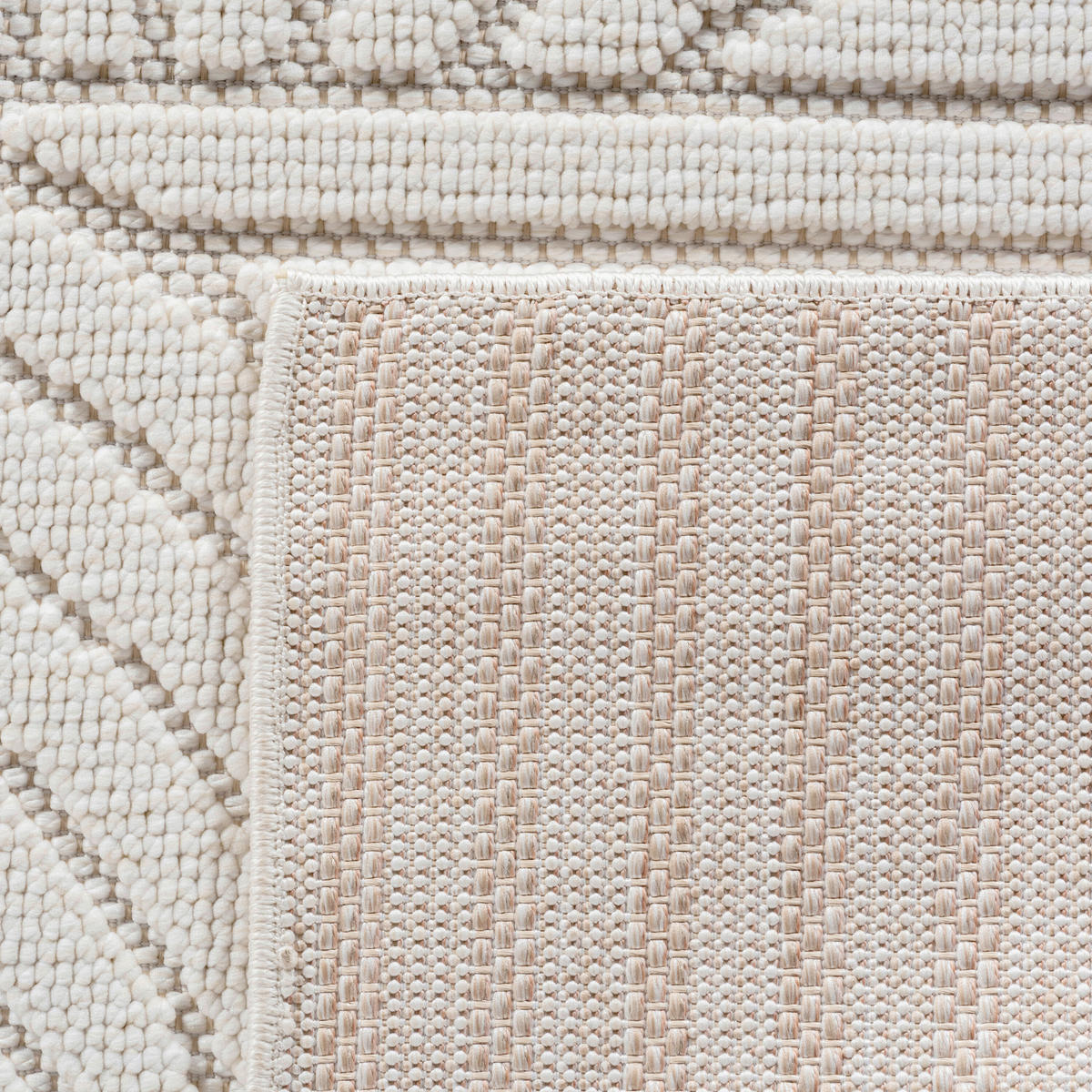 FLACHWEBETEPPICH 120/170 cm HELIX Creme  - Creme, Basics, Kunststoff/Textil (120/170cm) - Novel