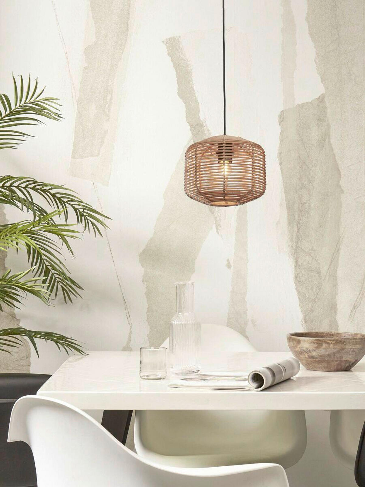 HÄNGELEUCHTE GOOD&MOJO 25/25/20 cm   - Naturfarben, Trend, Holz (25/25/20cm) - Good & Mojo