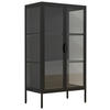 VITRINE  in Schwarz  - Transparent/Schwarz, Design, Glas/Metall (60/110/35cm) - MID.YOU