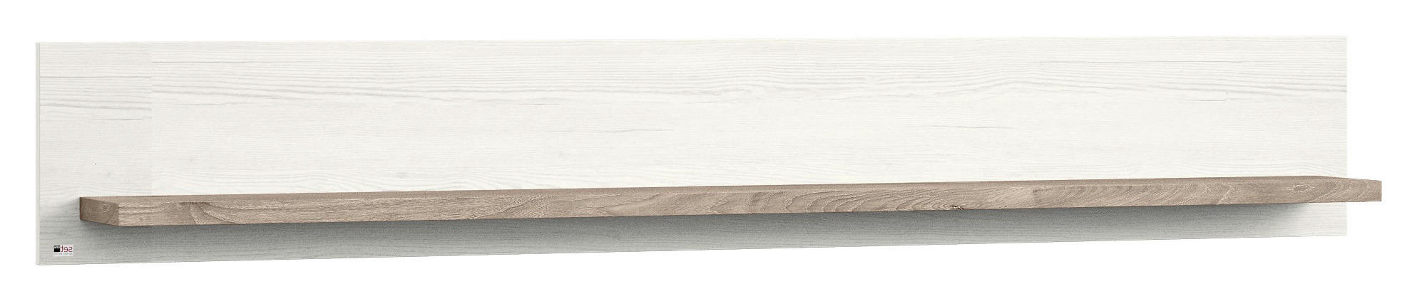 WANDBOARD Weiß, Eichefarben  - Eichefarben/Weiß, Design, Holzwerkstoff (180/27/20cm) - SetOne by Musterring