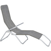 KIPPLIEGE Stahl pulverbeschichtet Hellbraun, Silberfarben - Hellbraun/Silberfarben, Design, Textil/Metall (58/96/145cm) - XORA