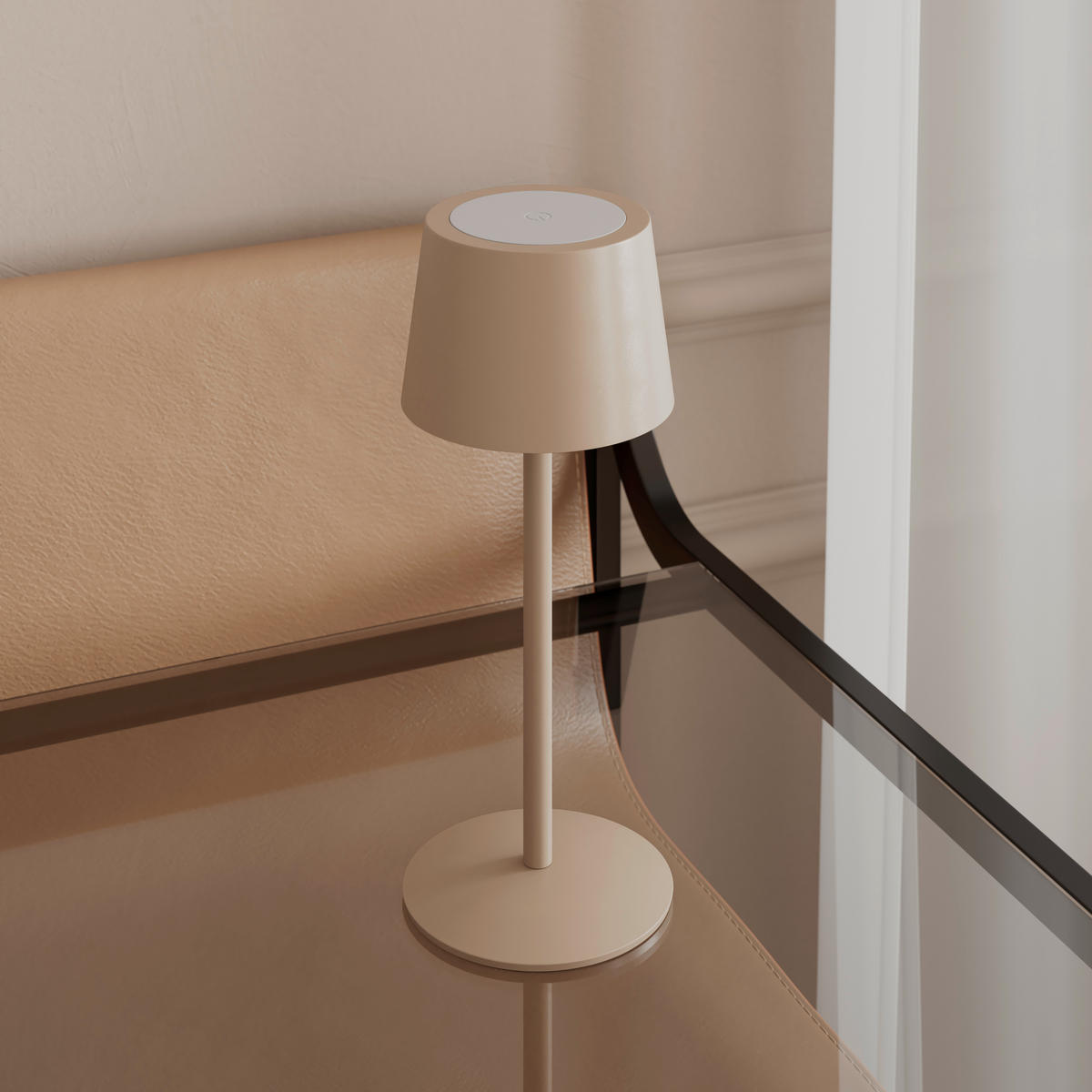 PUNJIVA STONA LAMPA - bež, Osnovno, metal (9/22cm) - Novel