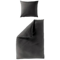 BETTWÄSCHE Makosatin 155/220 cm  - Graphitfarben, KONVENTIONELL, Textil (155/220cm) - Bierbaum