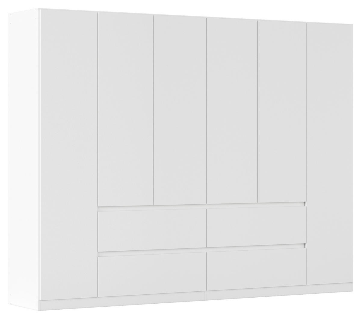 DREHTÜRENSCHRANK 6-türig Weiß  - Weiß, Basics, Holzwerkstoff (271/210cm) - Rauch Möbel