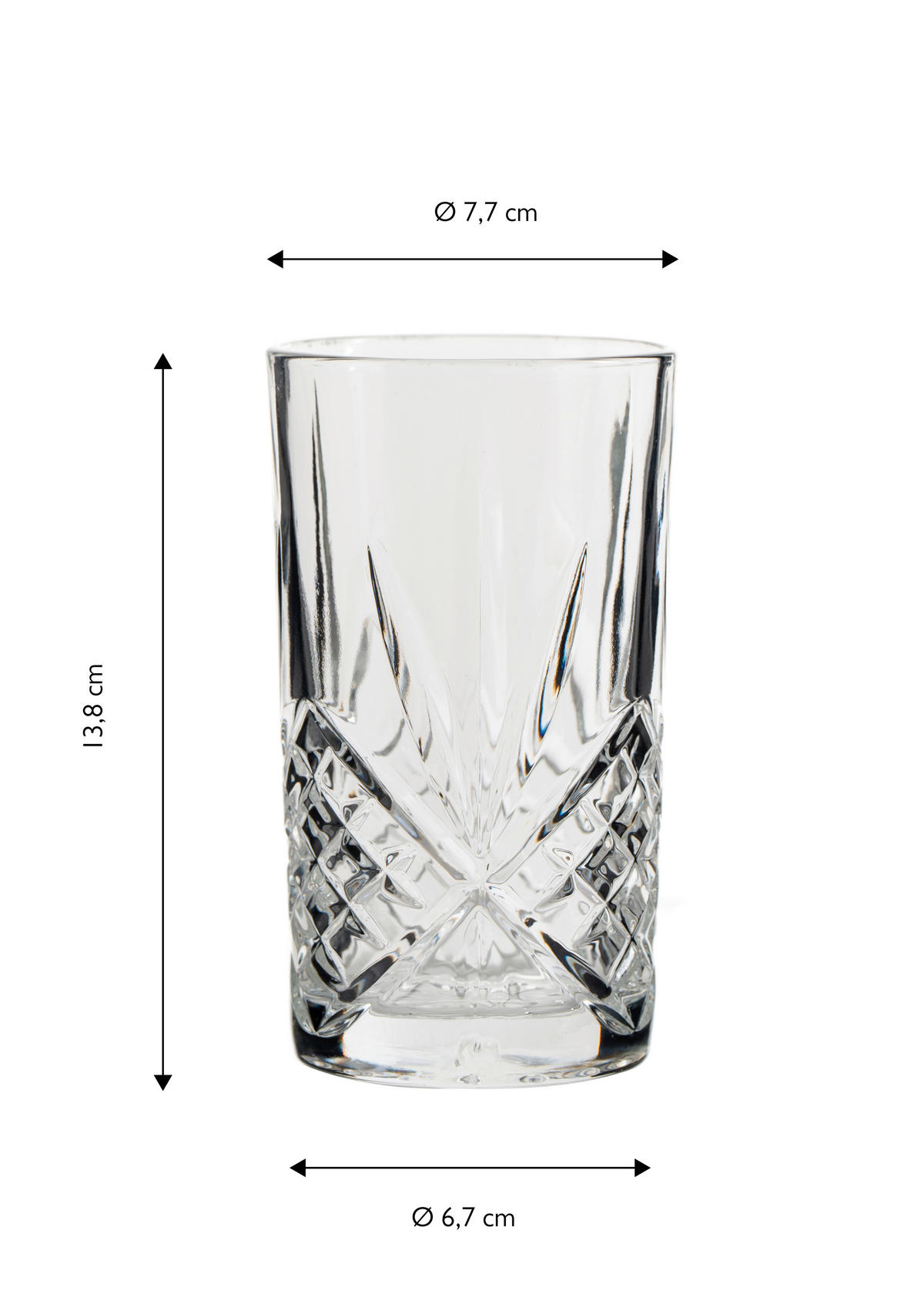 GLÄSERSET  6-teilig  - Transparent, Basics, Glas (7,7/13,8cm) - Echtwerk
