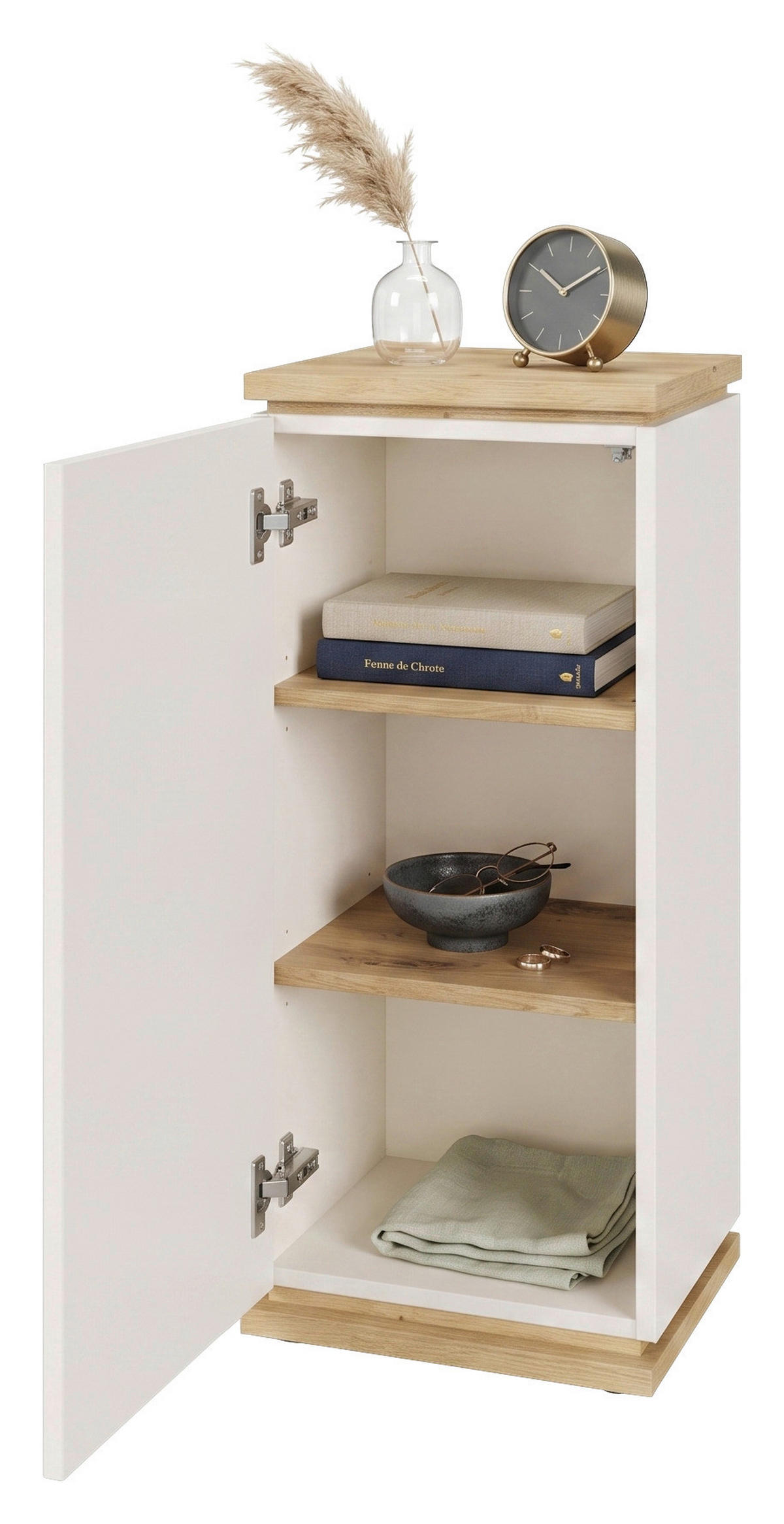 BLUMENSTÄNDER Holzwerkstoff  - Weiß/Eiche Artisan, KONVENTIONELL, Holzwerkstoff (30/86/30cm) - Xora