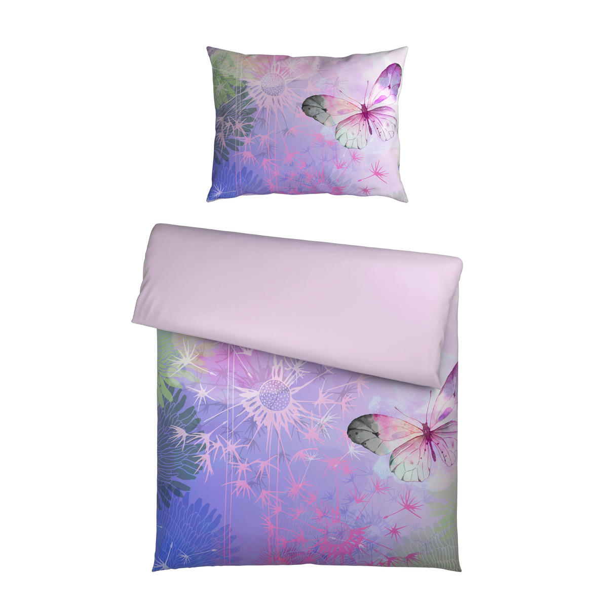 POSTELJINA SA DVA LICA 140/200 cm saten lila  - lila, tekstil (140/200cm) - Esposa