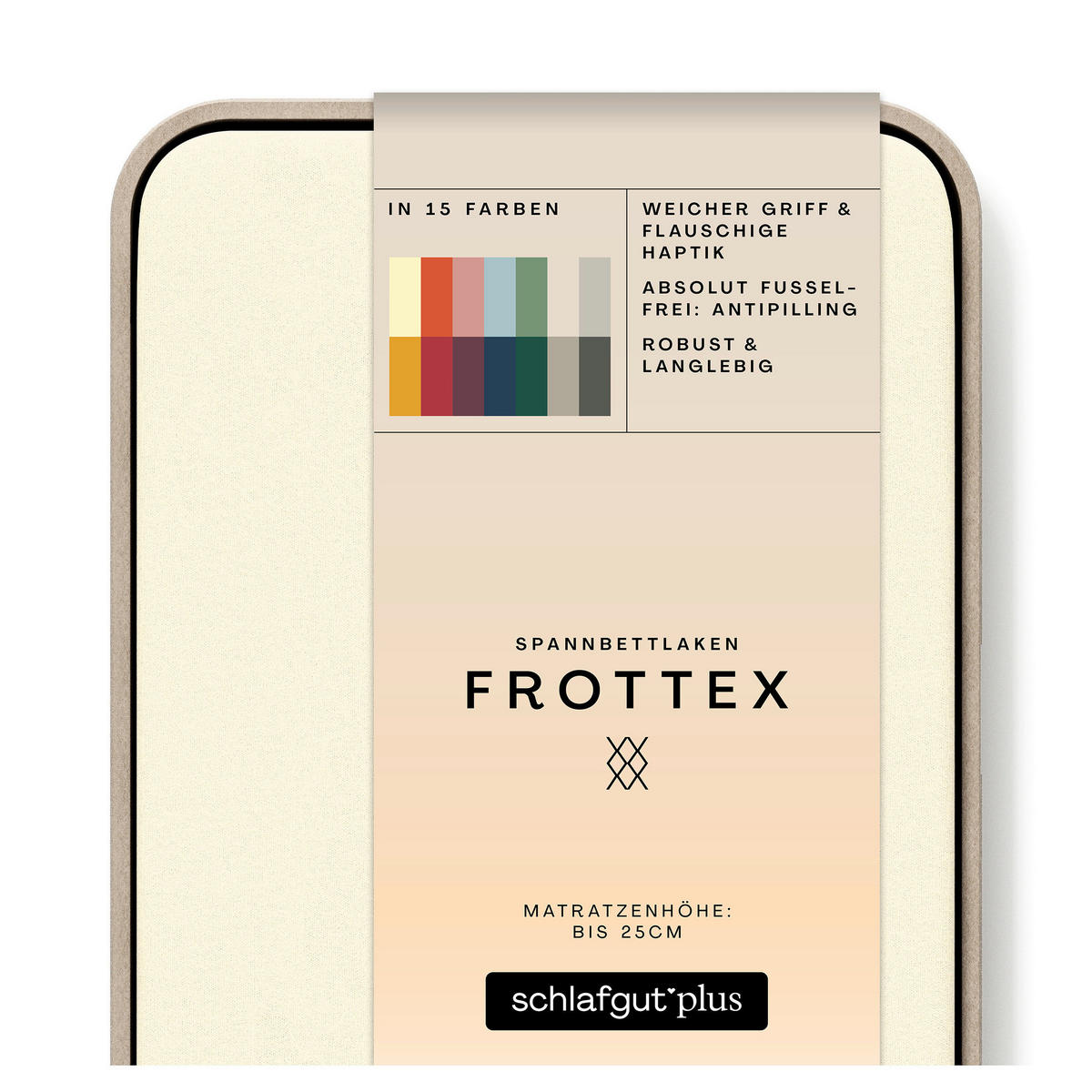 SPANNBETTTUCH FROTTEX Frottee  - Hellgelb, Basics, Textil (100/200cm) - Schlafgut