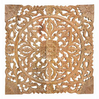 HOLZBILD Blumen  - Hellbraun, Basics, Holz (50/50/2cm)