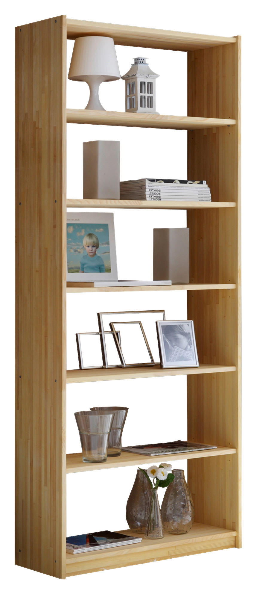 REGAL Kiefer massiv Kieferfarben  - Kieferfarben, Basics, Holz (80/213/31cm) - MID.YOU