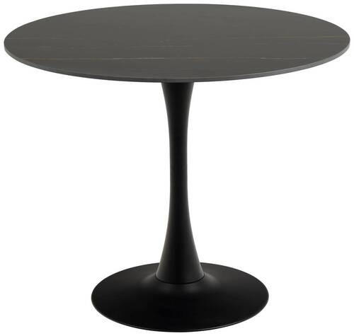 ESSTISCH in Keramik 90/90/75 cm  - Schwarz, Trend, Keramik/Metall (90/90/75cm) - MID.YOU