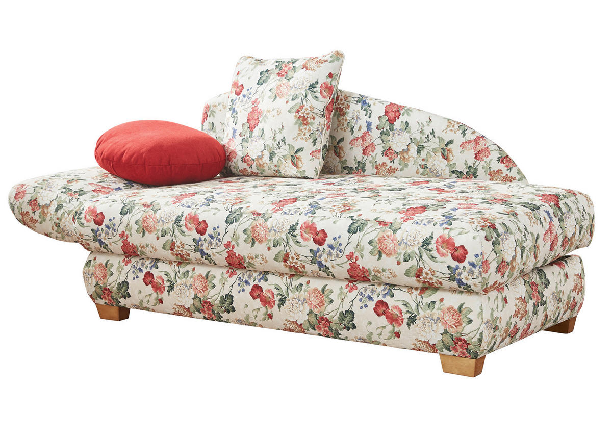 RÉCAMIERE Multicolor, Weiß Flachgewebe  - Eichefarben/Multicolor, LIFESTYLE, Textil (176/85/88cm) - Xora