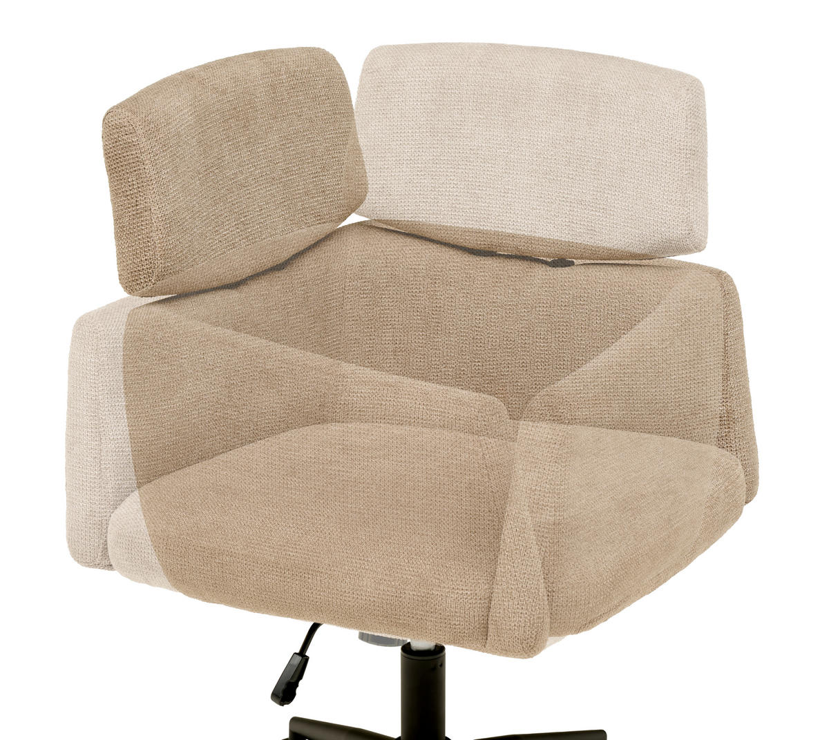 OTOČNÁ ŽIDLE, mikrovlákno, hnědá - černá/hnědá, Moderní, kov/dřevo (62/92/100/63cm) - MID.YOU