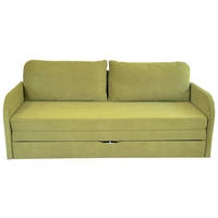 SCHLAFSOFA Flachgewebe Olivgrün  - Schwarz/Olivgrün, Design, Kunststoff/Textil (203/77/86cm) - MID.YOU