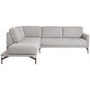 ECKSOFA in Flachgewebe Blaugrau  - Anthrazit/Blaugrau, Design, Textil/Metall (229/253cm) - Johann Jakob