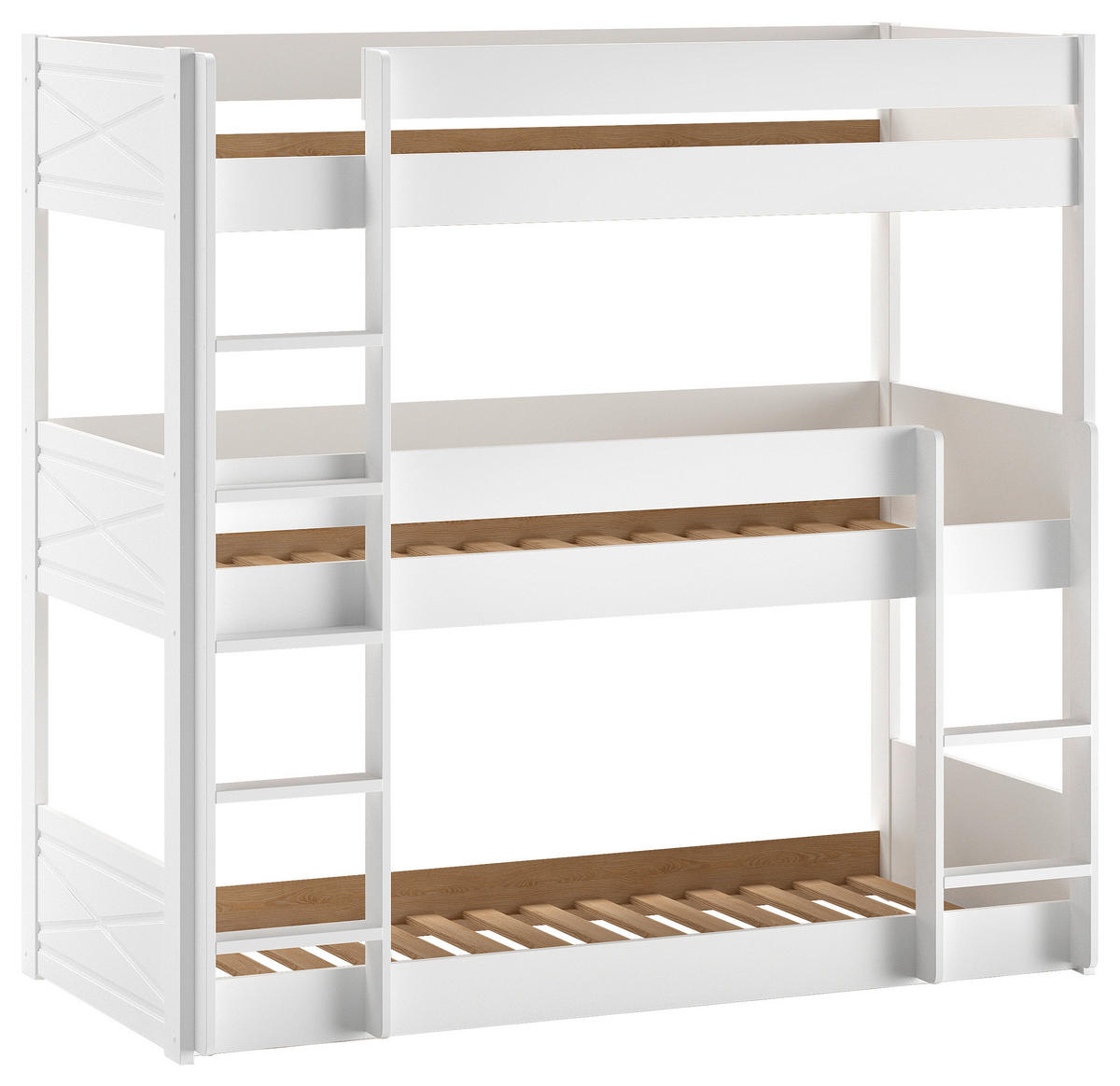 ETAGENBETT - Weiß, MODERN, Holz (90/200cm) - MID.YOU