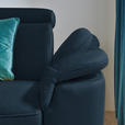 ECKSOFA in Echtleder Dunkelblau  - Schwarz/Dunkelblau, Design, Leder/Metall (239/289cm) - Cantus