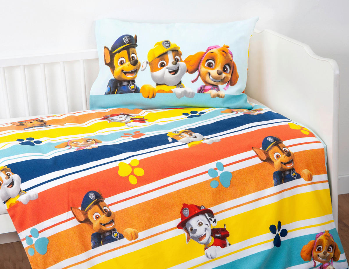 BABYBETTWÄSCHE Paw Patrol Flanell 100/135 cm  - Multicolor/Mintgrün, Basics, Textil (100/135cm) - baby best