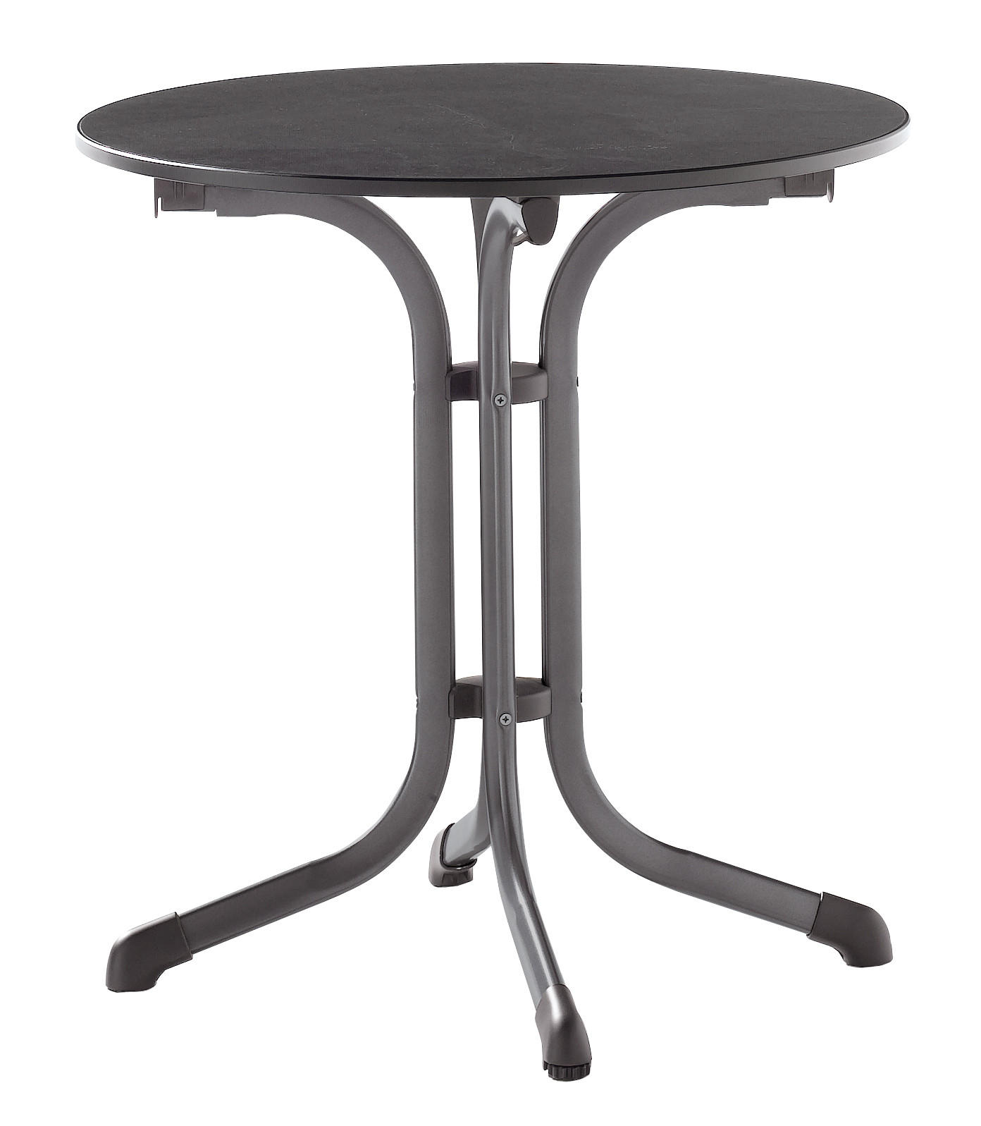 GARTENTISCH Holzwerkstoff Anthrazit, Grau rund  - Anthrazit/Grau, MODERN, Holzwerkstoff/Metall (68/68/72cm) - Sieger