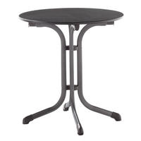 GARTENTISCH Holzwerkstoff Anthrazit, Grau rund  - Anthrazit/Grau, MODERN, Holzwerkstoff/Metall (68/68/72cm) - Sieger
