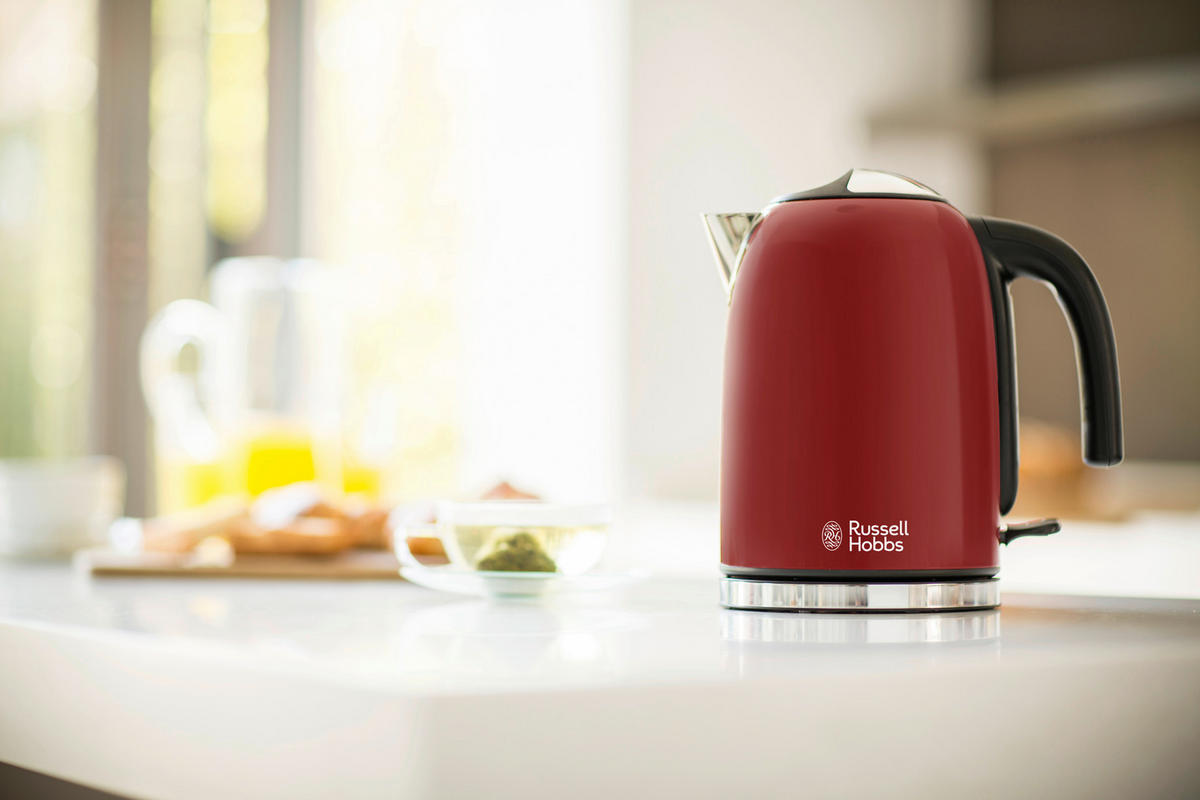 WASSERKOCHER Colours Plus+ 20412-70 1,7 l  - Rot, Basics, Kunststoff (16,2/23,7/23,8cm) - Russel Hobbs