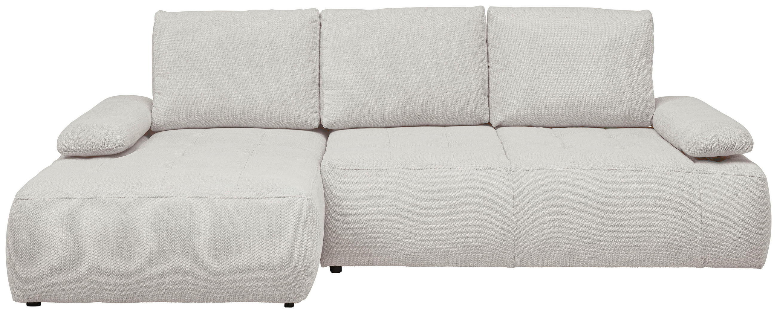 ECKSOFA Weiß Webstoff  - Schwarz/Weiß, KONVENTIONELL, Kunststoff/Textil (162/282cm) - Carryhome