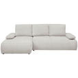ECKSOFA  in Webstoff Weiß  - Schwarz/Weiß, KONVENTIONELL, Kunststoff/Textil (162/282cm) - Carryhome
