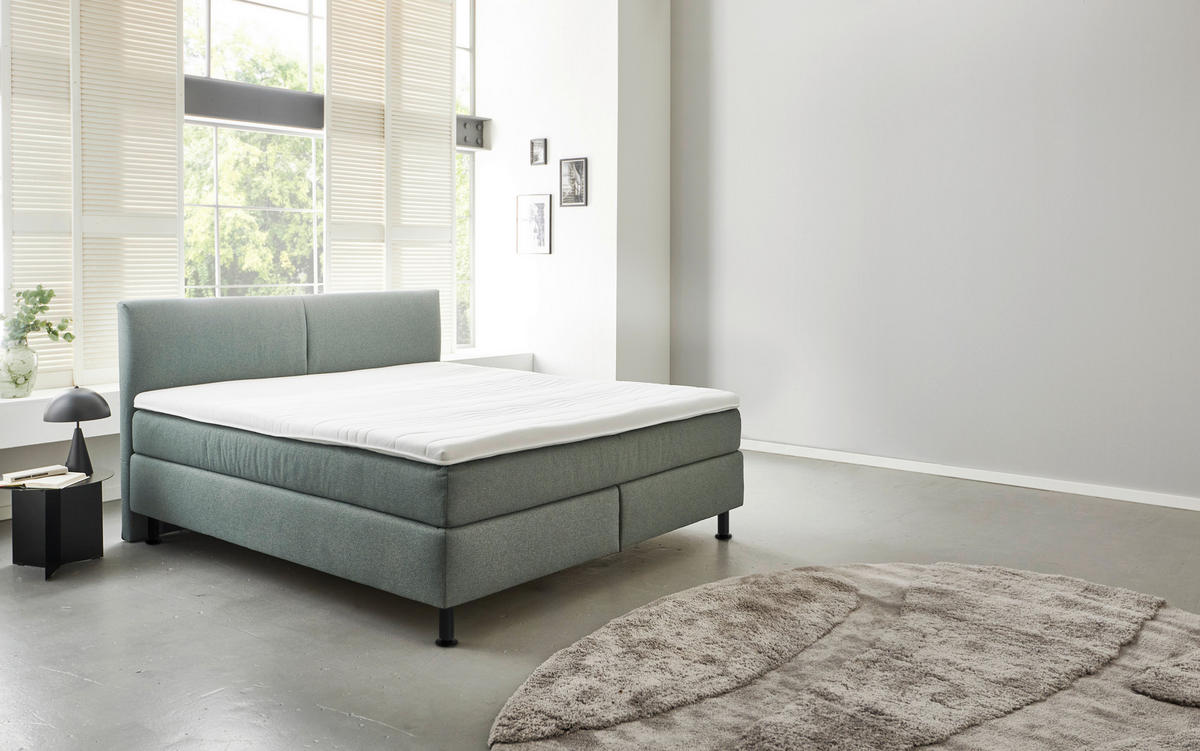 POSTELJA BOXSPRING   x  , žajbljevo zelena  - črna/žajbljevo zelena, Design, kovina (180/200cm) - Beldomo - Sleep