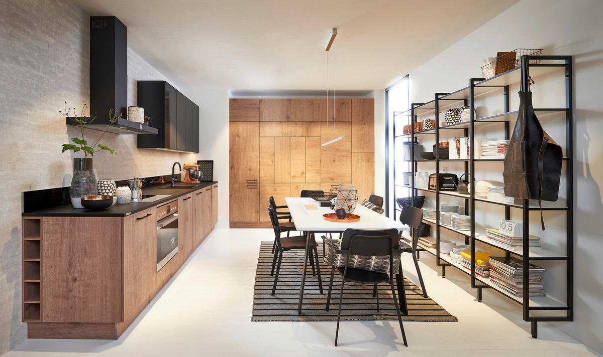 EINBAUKÜCHE MANHATTAN  - Eichefarben/Weiß, Design, Holzwerkstoff - Nolte Küchen