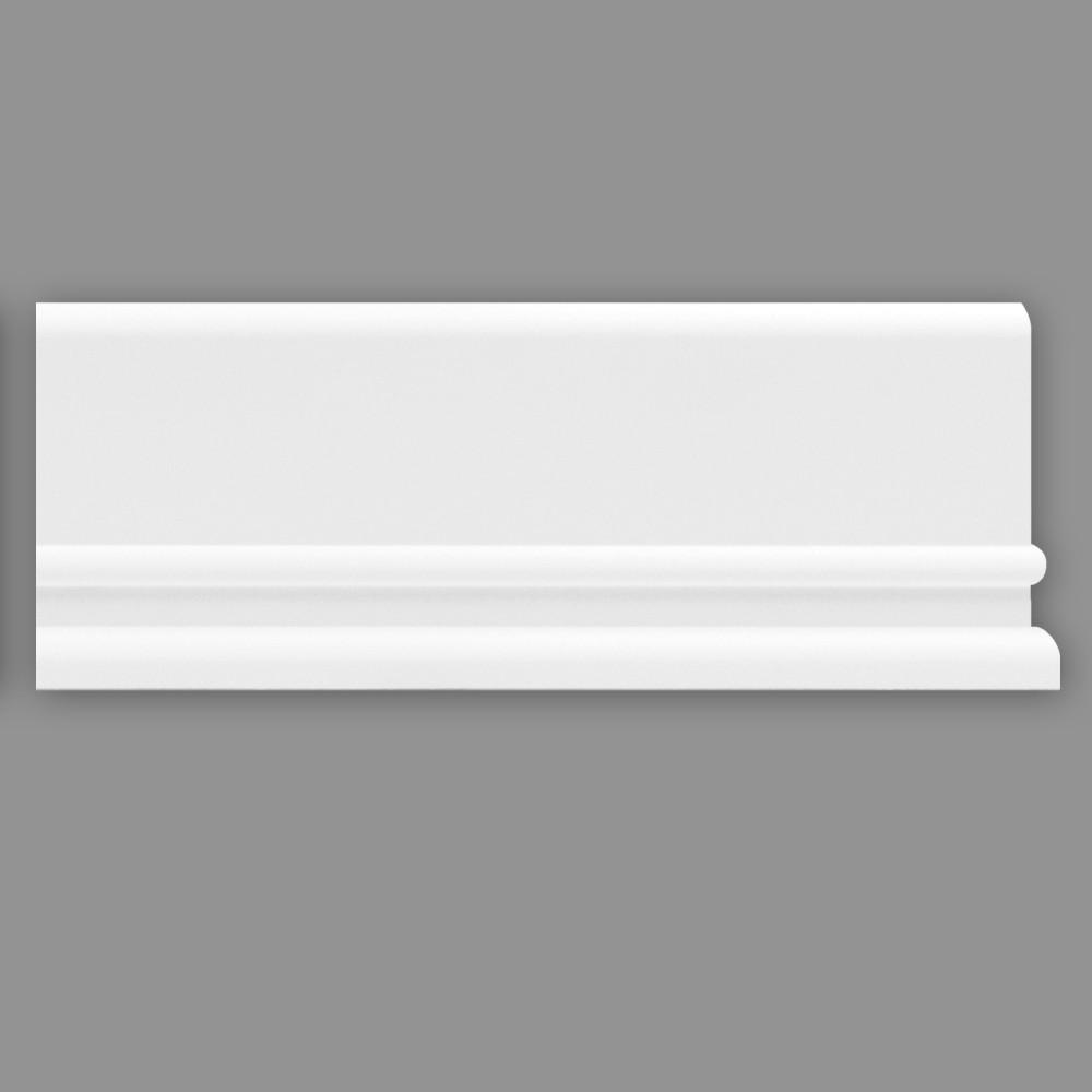 ZIERLEISTE 200/2,0/12,8 cm Weiß Kunststoff  - Weiß, Design, Kunststoff (200/2,0/12,8cm)