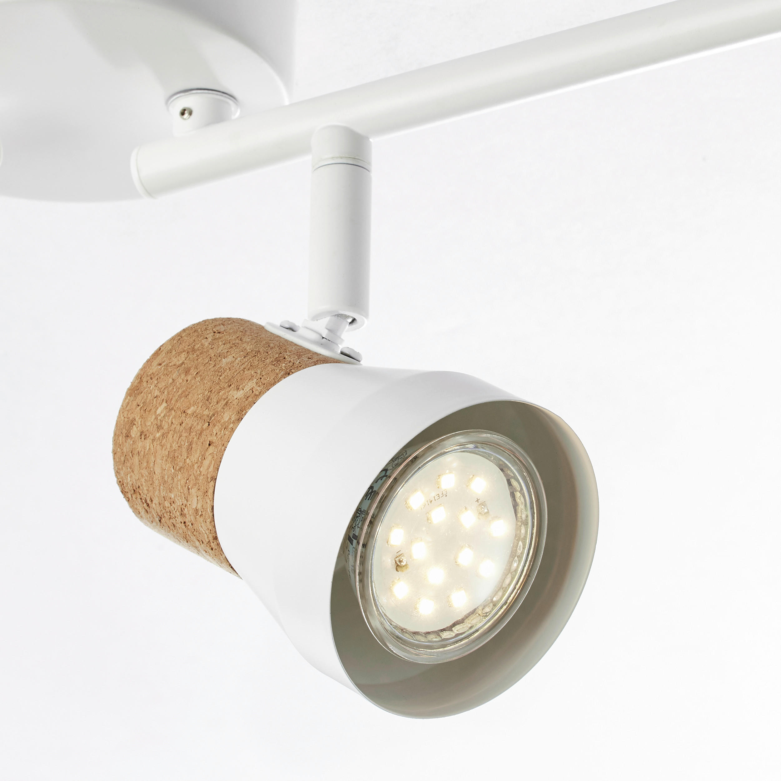 DECKENSTRAHLER - Weiss/Braun, Basics, Holz/Metall (61/16,5/10cm) - Brilliant
