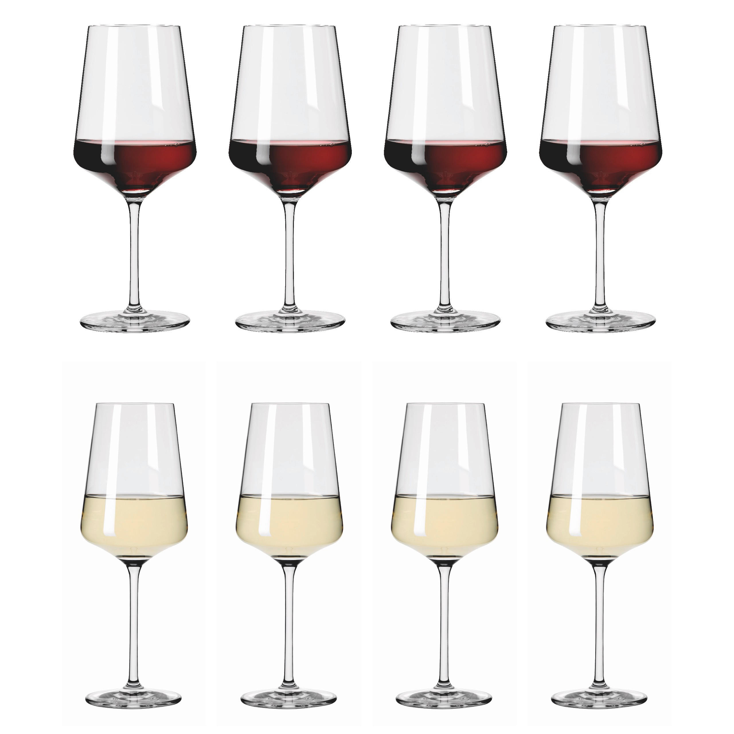 GLÄSERSET Lichtweiss Julie 8-teilig  - Transparent, Design, Glas (9,3/22,5cm) - Ritzenhoff