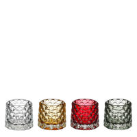 DRŽAČ LUČICA - zelena/žuta, Basics, staklo (8.00/7.00cm) - X-Mas