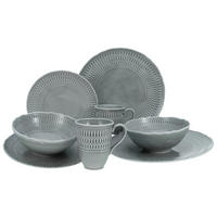 KOMBINOVANÝ SERVIS, 8-dielne, porcelán - sivá, Trend, keramika (39,5/43/37cm) - Creatable