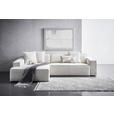 ECKSOFA in Chenille Creme  188/280 cm  - Creme/Schwarz, KONVENTIONELL, Kunststoff/Textil (188/280cm) - Carryhome