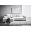 ECKSOFA in Chenille Creme  188/280 cm  - Creme/Schwarz, KONVENTIONELL, Kunststoff/Textil (188/280cm) - Carryhome