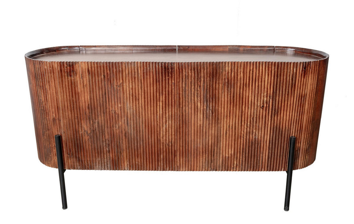 SIDEBOARD  in 150/75/45 cm  - Schwarz/Braun, Design, Holz/Metall (150/75/45cm) - Livetastic