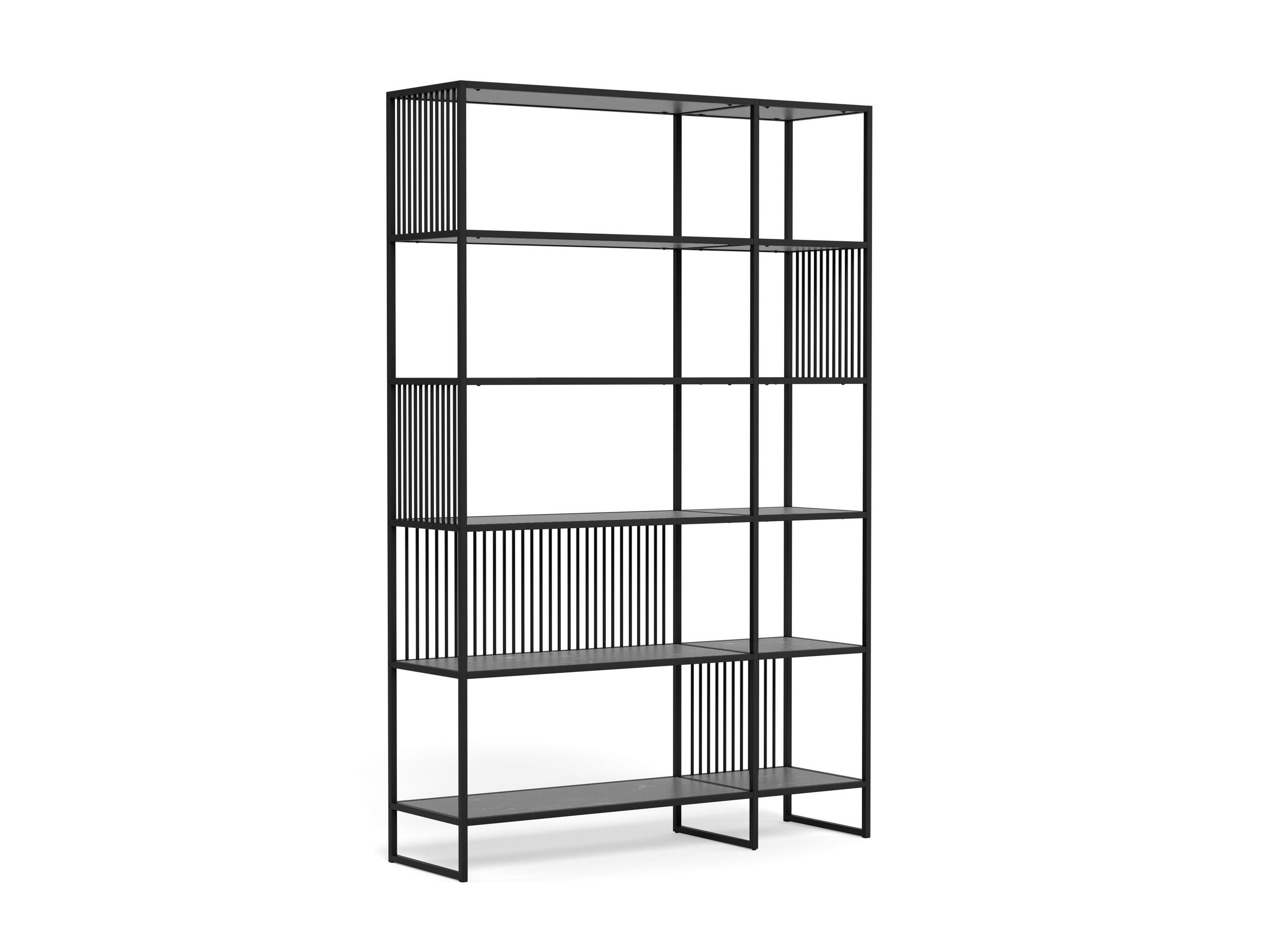 MID.YOU REGÁL, černá, ocel, 120/185/35 cm