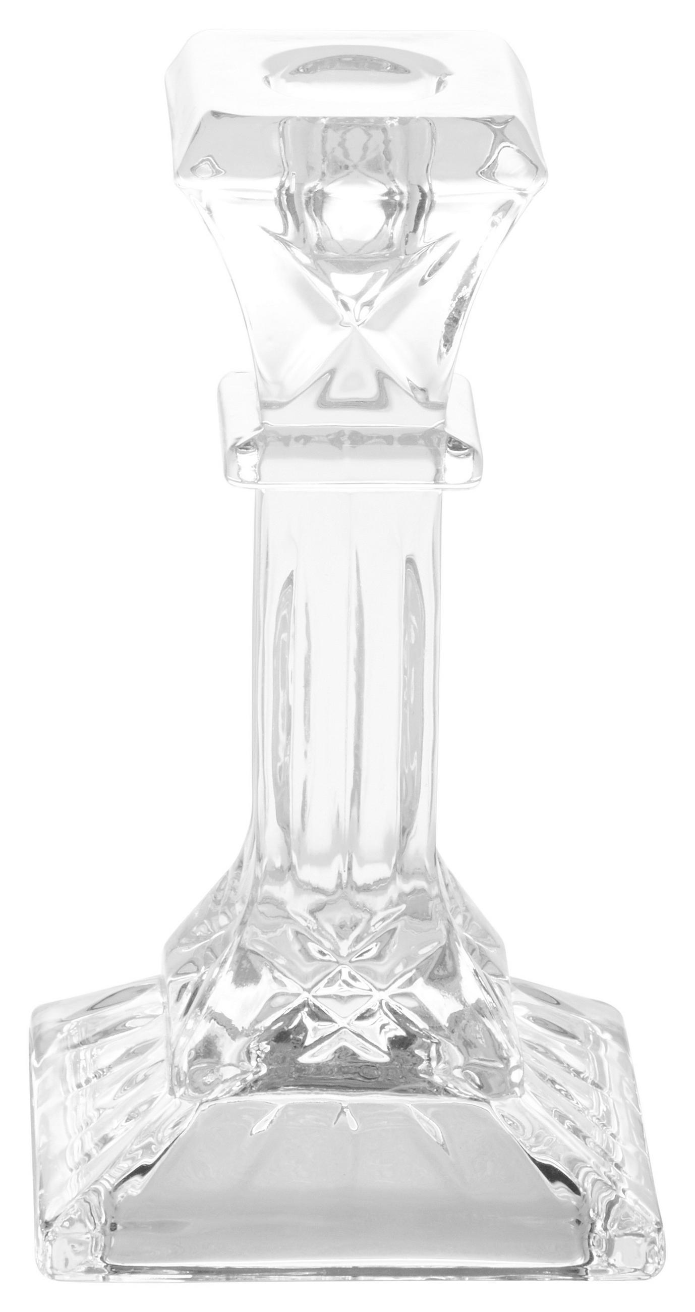 STOJAN NA SVÍČKY  sklo - průhledné, Basics, sklo (8,5/16cm) - Ambia Home