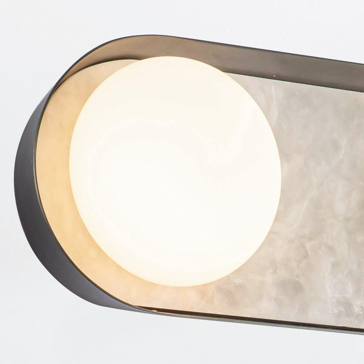 LED-WANDLEUCHTE 59,1/14,2/9,1 cm    - Braun, KONVENTIONELL, Glas/Stein (59,1/14,2/9,1cm) - Elstead Lighting