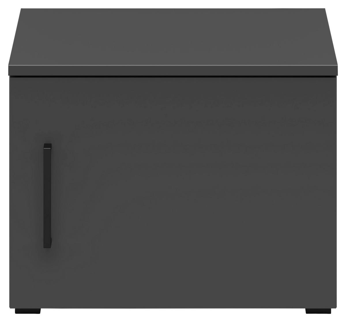 AUFSATZSCHRANK 45/35/40 cm   - Schwarz/Graphitfarben, Modern, Holzwerkstoff/Kunststoff (45/35/40cm) - Carryhome