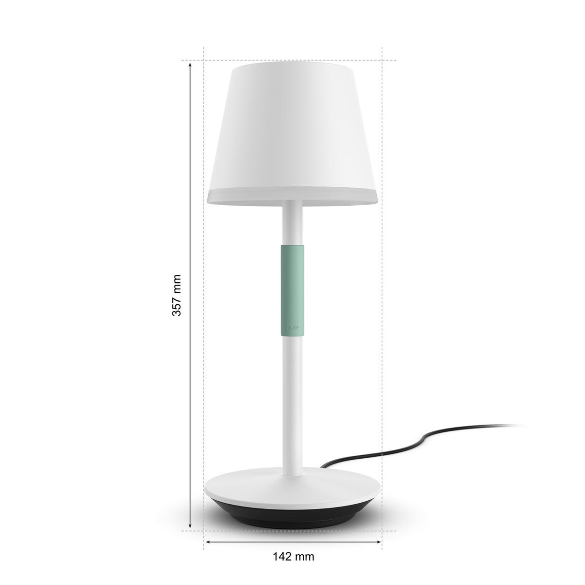 AKKU-TISCHLEUCHTE - Weiss, Design, Metall (14,2/35cm) - Philips HUE