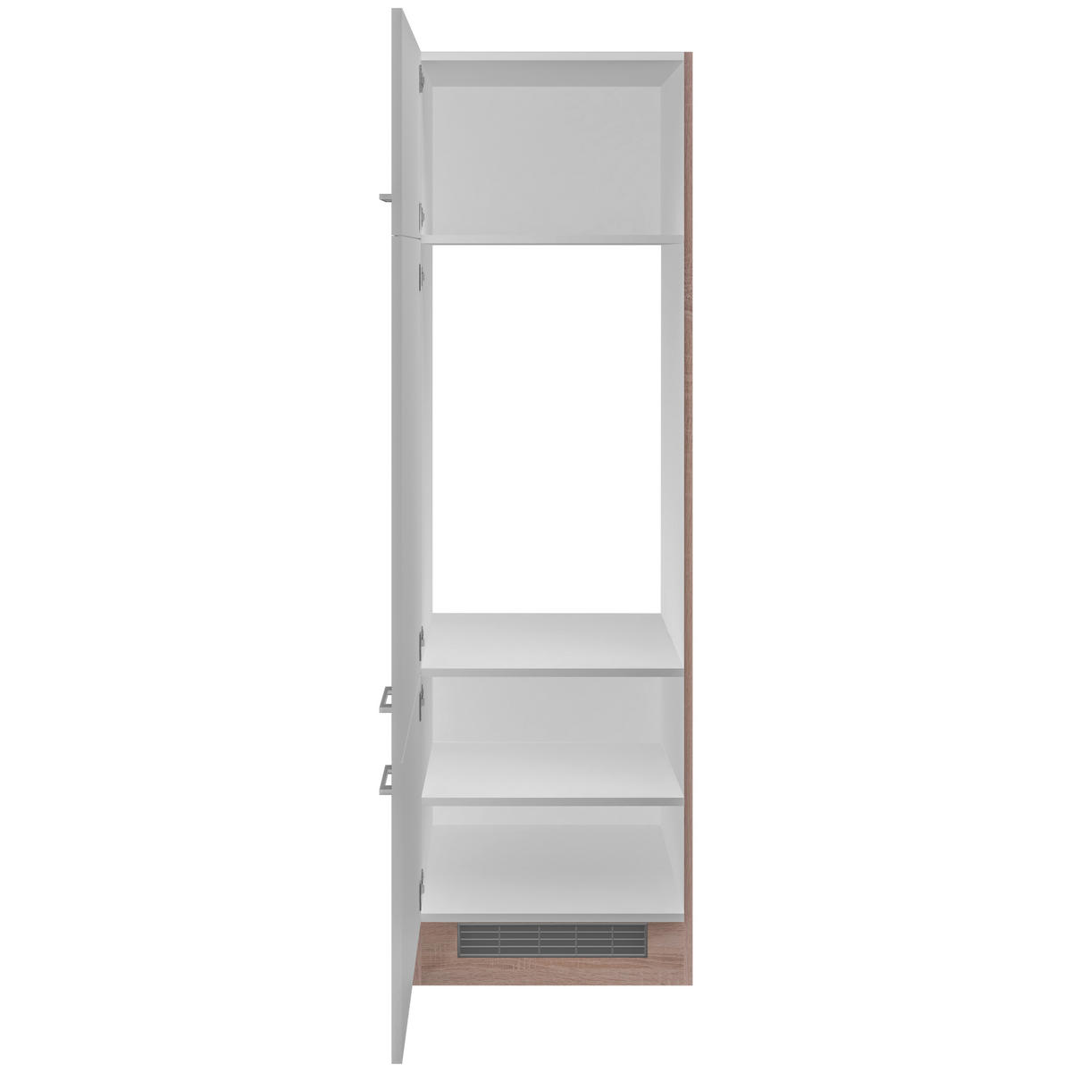 ECKKÜCHE 280/170 cm  in Weiß, Sonoma Eiche  - Alufarben/Weiß, MODERN, Holzwerkstoff/Kunststoff (280/170cm) - FlexWell