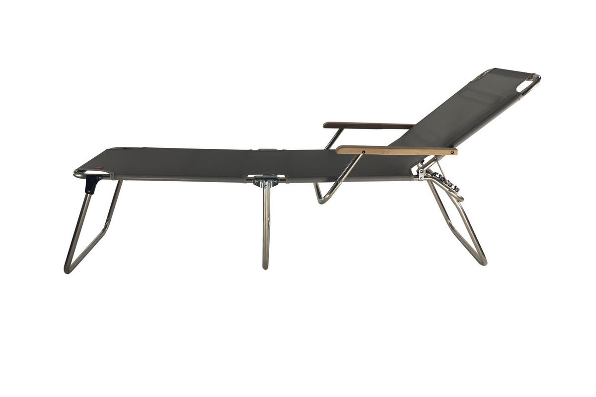 SONNENLIEGE 69/40/190 cm  - Grau, Design, Textil/Metall (69/40/190cm) - FIAM