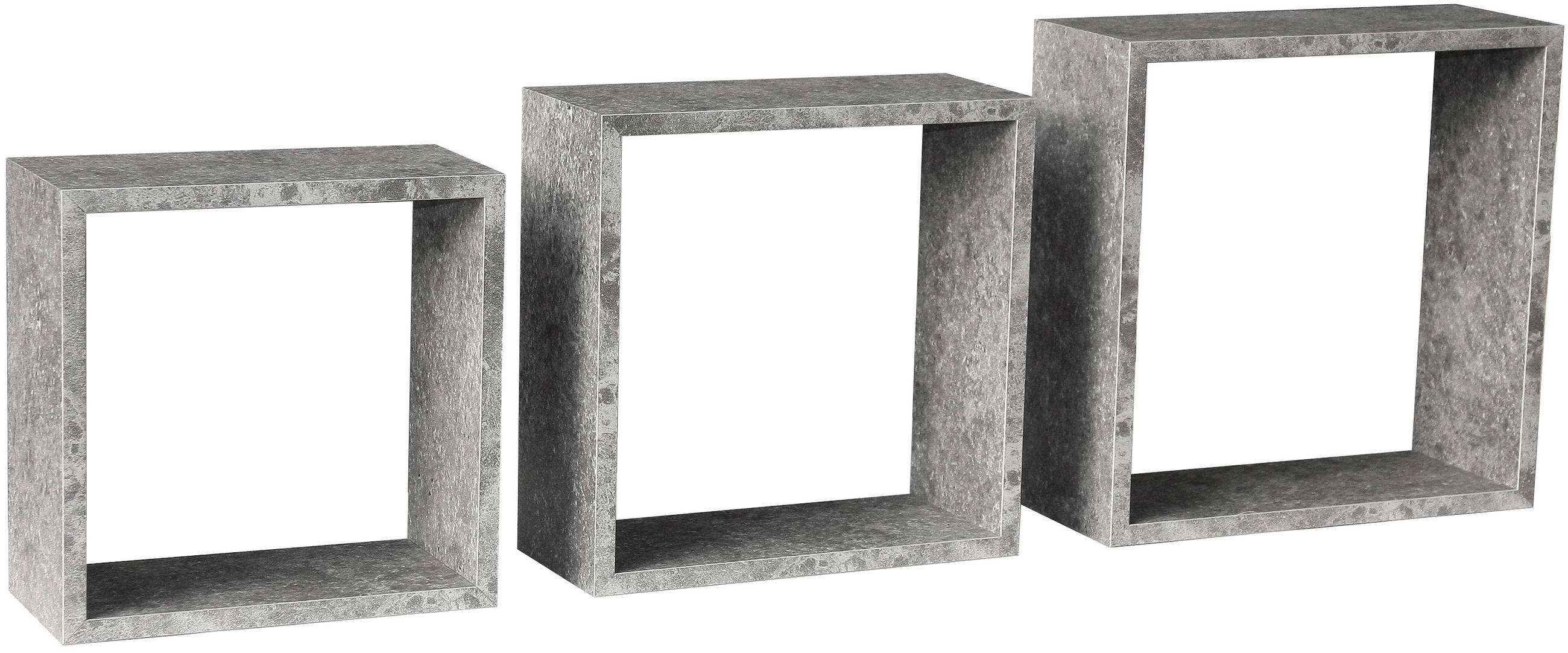 Wandregale Simple B: 30 cm Betonoptik 3-teilig