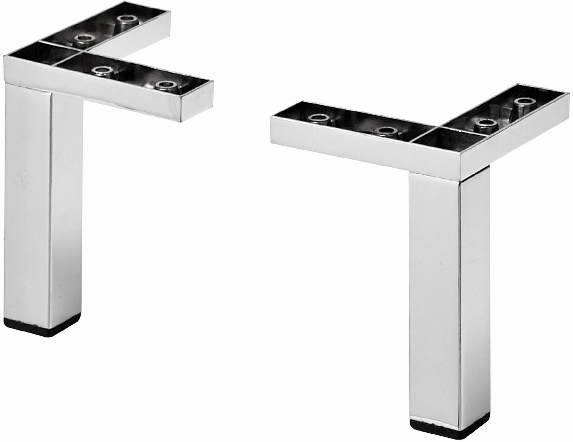 FUßSET 2,5/12/2,5 cm   - Chromfarben, KONVENTIONELL, Metall (2,5/12/2,5cm) - Sadena