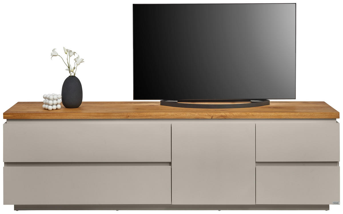 LOWBOARD  in 195/57,5/42 cm  - Kaschmir/Eichefarben, KONVENTIONELL, Holz/Holzwerkstoff (195/57,5/42cm) - Novel