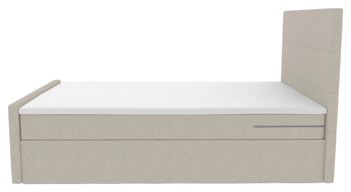 BOXBETT 100/200 cm  in Beige  - Beige, KONVENTIONELL, Kunststoff/Textil (100/200cm) - Boxxx