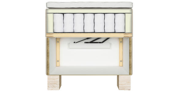 BOXBETT 160/200 cm  in Beige, Eiche Artisan  - Beige/Eiche Artisan, KONVENTIONELL, Holz/Holzwerkstoff (160/200cm) - Carryhome